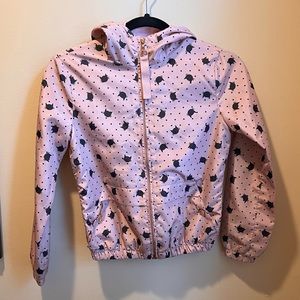 Pink Jacket with Cat Print